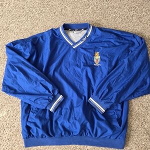 Vintage Reebok Rugby Windbreaker Pullover Blue, Lined XXL‎
